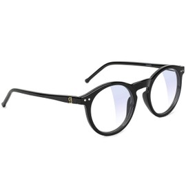 Glassy Apollo Premium Blue Light Blocking Glasses, Anti Eyestrain and Fatigue, Glasses for Computer and Gaming, Black Frame Clear Lens