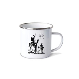 Pocillo/Taza de Peltre DON QUIJOTE DE LA MANCHA 10oz (300ml), Pewter Cup DON QUIJOTE DE LA MANCHA, No se despinta, Perfecta para la Oficina o Regalo