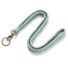 MORSUNBELA Lanyard, Lanyards with Carabiner Key Ring Band, Lanyard Key Chain for Work Cards, Door Keys (Green)
