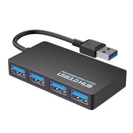 Pluggo High Speed 4 Port Ultra Thin USB 3.0 Multi HUB Splitter Expansion for Desktop PC/Mac Laptop Adapter USB HUB