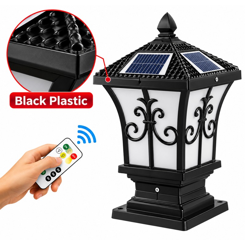 3-Color Adjustable Waterproof Solar Lamp with Remote – Outdoor Garden,
