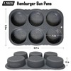 GDDGCUO Hamburger Bun Pan, 4 Inch Silicone Hamburger Bun Mold,