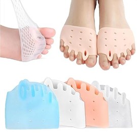 Metatarsal Pads, Silicone Toe Separator,Toe Spacers, Ball of Foot Cushions, Breathable & Soft, For Toe Overlapping Hammertoe Yoga Practice (4 Pcs)