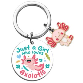 MOEXUKO Axolotl Gifts for Women Cute Axolotl Keychain Axolotls Stuff for Axolotls Lovers Friends Daughter Sister Birthday Thanksgiving Christmas Gifts Ideas