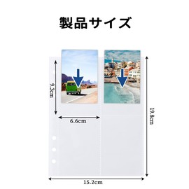 A5 Trading Card File Refill, 4 Pocket Refill, 6 Holes, Clear File, 30 Piece Storage Holder, Replaceable Pocket File, Business Cards, Bank Cards, Photo Storage, Full Transparent, Double-Sided