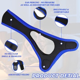 KIPTVO Anti Snoring Chin Strap, Chin Strap for Sleeping, Adjustable Airflow Jaw Strap, Adjustable Effective Stop Snoring Sleep Snore Reducing Aid, Men Women Unisex Size