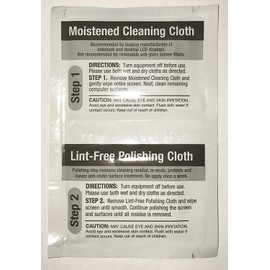 Laptop & LCD cleaning Kit (2-step cleaner for laptop and LCD screens) (3 pre-moistened cleaning sheets, 3 lint-free polishing cloths, 1 microfibre finishing cloth)
