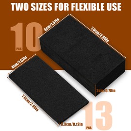 BOHUIZ 23 Pcs Furniture Wall Protectors, Headboard Stoppers for Wall, EVA Foam Anti Shake Furniture Pads 10pcs (20mm) + 13pcs (3mm) Bed Noise Stopper Black Headboard Bumper for Bed Frame