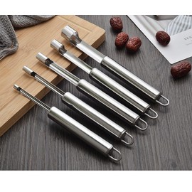 Yiasangly Fruit and Vegetable Corer Tool, Multi-Function Stainless Corer and Pitter Remover Set for Apple, Pear, Cherry, Jujube, Red Dates, Berry, Chili, Jalapeno Pepper, Tomato, potato - 6 Pieces