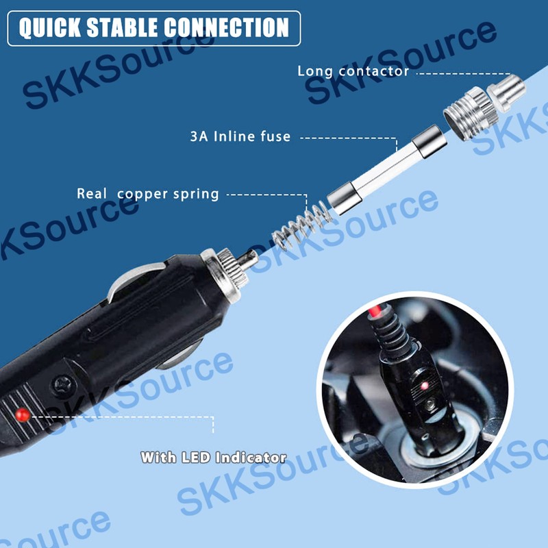 SKKSource Car DC Adapter Compatible with Leica Rugby A100 Battery