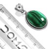 Jeweloporium Genuine Green Malachite 925 Silver Pendant for Women Stone