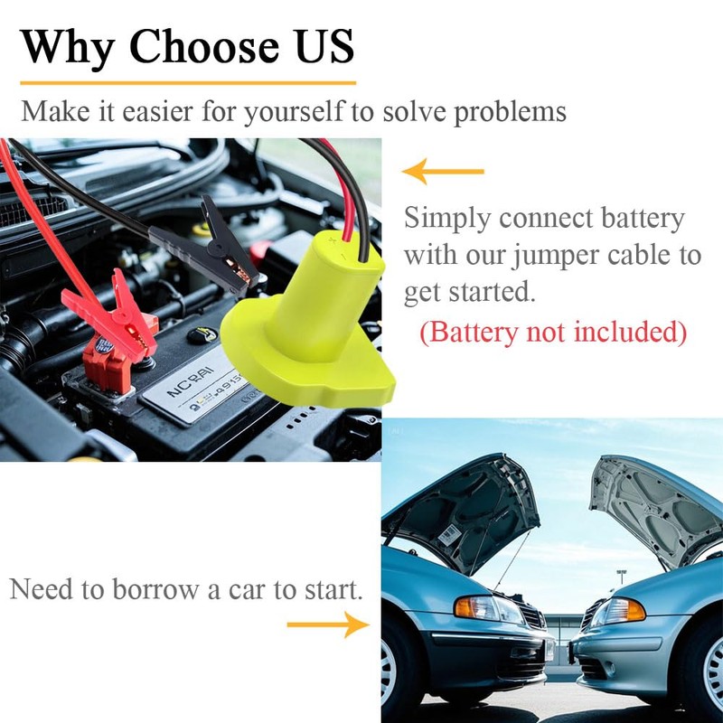 GragicSZ Jumper Cables Adapter Compatible with Ryobi 18V Battery, 8AWG