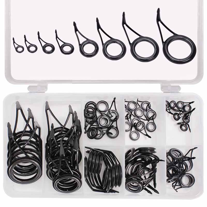 Fishing Rod Tip Repair Kit High Carbon Steel Ceramic Ring