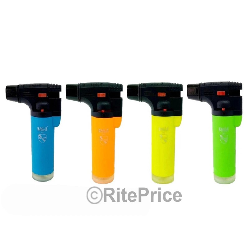 Eagle Neon Jumbo 4" Jet Flame Torch Gun Lighter Refillable