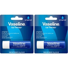 Lip Therapy Original Petroleum Jelly by Vaseline for Women - 0.16 oz Lip Balm (Paquete de 2)