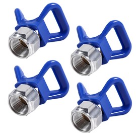 (4-Pack) 246215 7/8-inch Tip Guard Base G7/8 Tip Blue X Reversible Spray Tip Nozzles HandTite fits Airless Paint Spray Guns 246-215