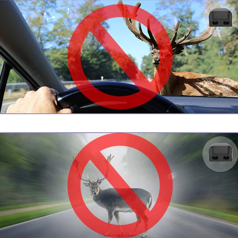 Exbrith Pack of 4 Car Deer Warning Deer Whistle Ultrasonic