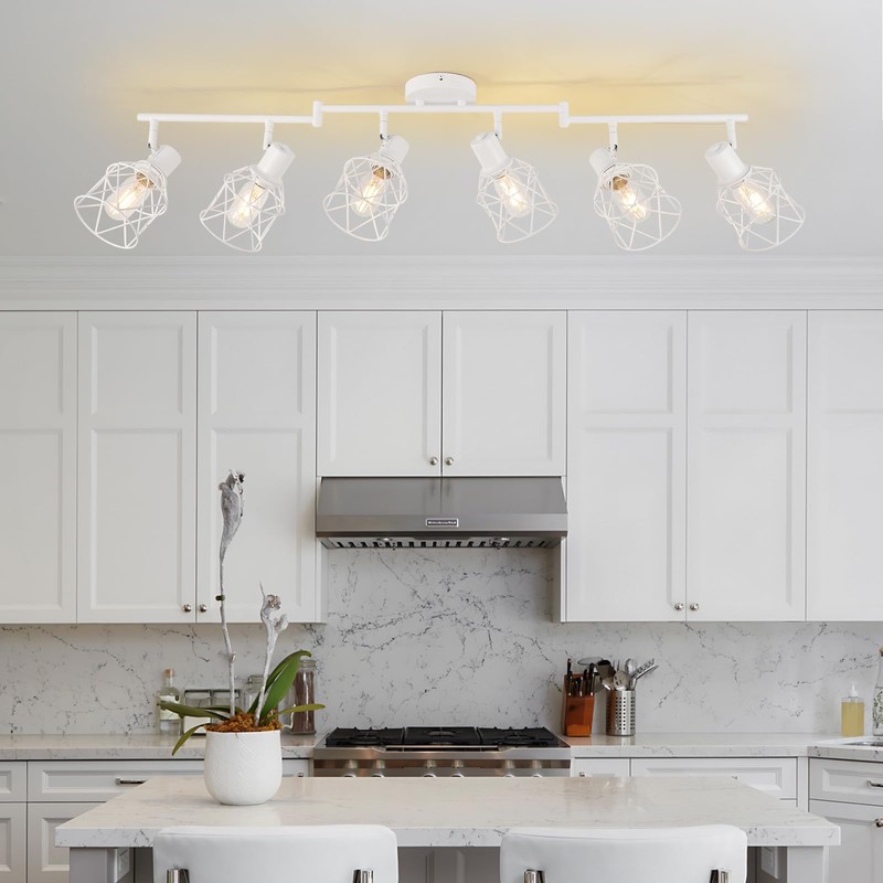 WILON Track Lighting Fixtures, 6 Light Kit Flush Mount Ceiling