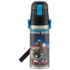 Skater SDC4-A Jurassic World Water Bottle, 23 16.5 fl oz (470 ml), Children's Stainless Steel Sports Bottle