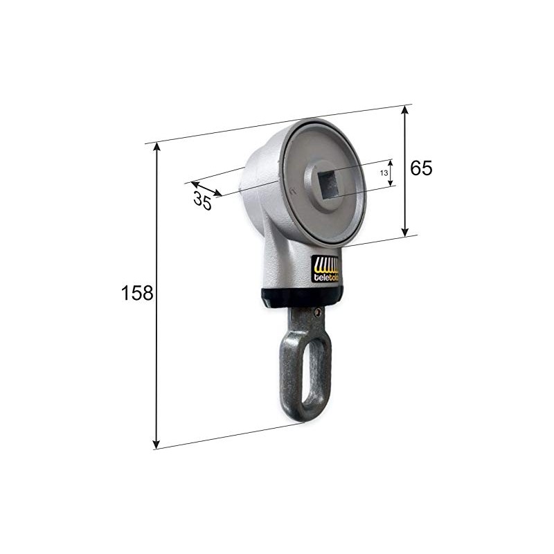 Worm Gear Round for Awnings (Silver)
