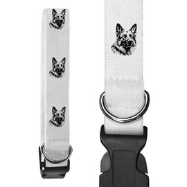 Small 'German Shepherd Portrait' Dog Collar (PR00063121)