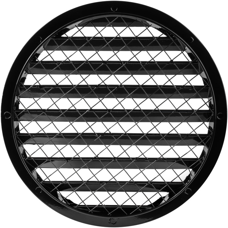Repa Market 8 Inch (Duct Opening Size) Black Aluminum Gable