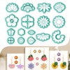 beinkmake 16Pcs Mini Flower Polymer Clay Cutters Daisy Rose Clay