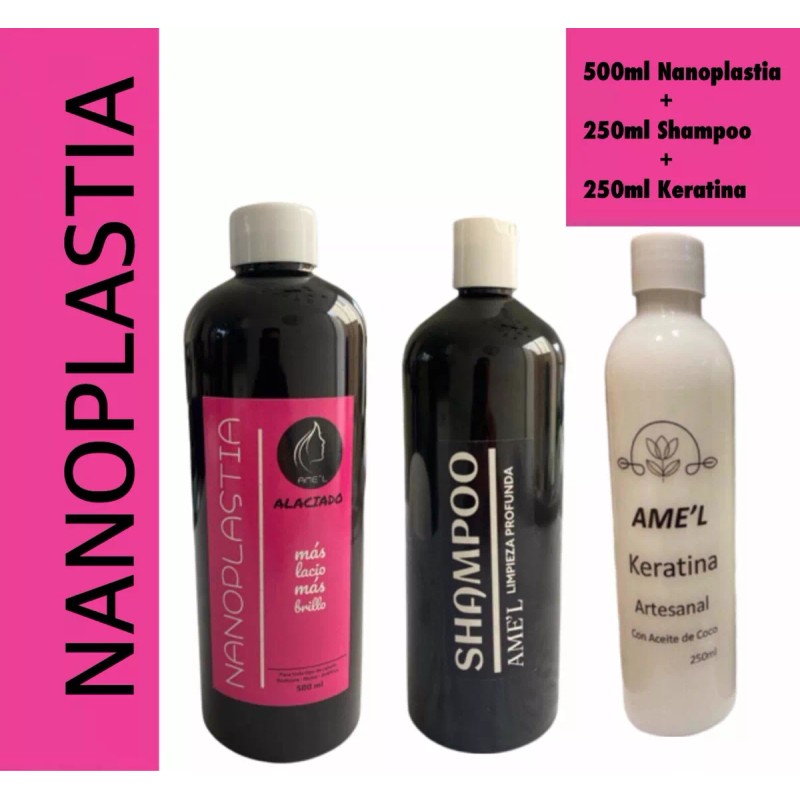AME’L Nanoplastia Reconstructiva 500ml + Shampoo + Keratina Post !
