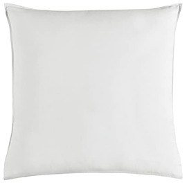Gioia Casa Vintage Washed 100% Cotton European Pillowcase - Ultra Soft, Comfy, Hypoallergenic, Breathable Bed Pillowcase - Luxurious European Pillow Cover - White - 1 Pc