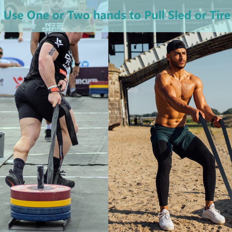 CORECISE Weight Sled Pulling Strap Belt,Sled Trainer Pull Leash of