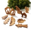 KASSIS Geschenkartikel Olive Wood Christmas Decoration Tree Decoration Pendant Set