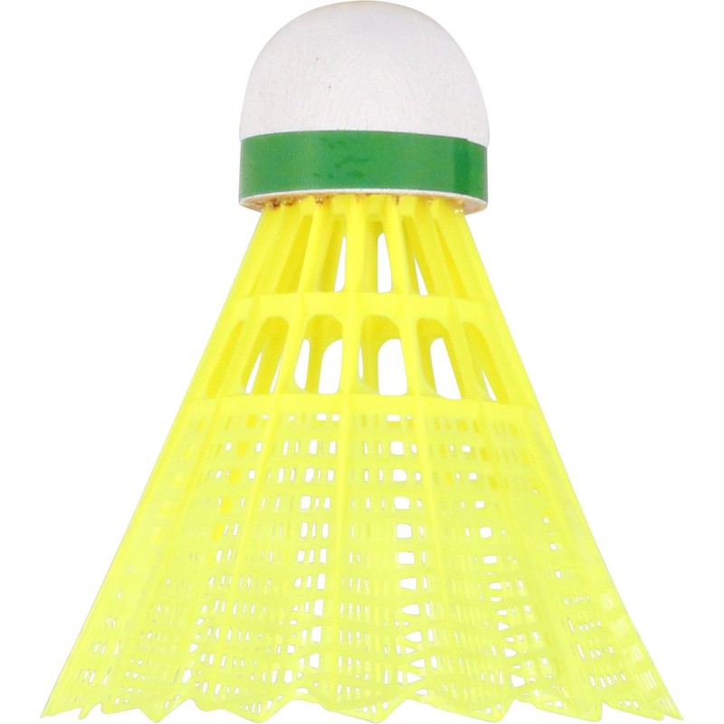 Victor International Nylonball 2000 Shuttlecocks, Pack of 6 - Green/Yellow