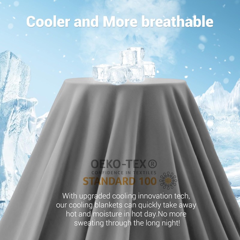 Marchpower Cooling Blanket, Arc-Chill 3.0 Cool-to-Touch Technology Summer Blanket（Q-MAX>0.5）, Breathable