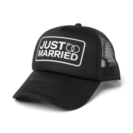 PACIFIC BRIM Women's and Men's Adjustable Cap Mesh Side Panels Trucker Hat - Just Married