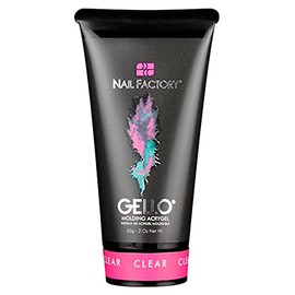 Gello - Gel Acrílico de Construcción Rápida UV, Acrigel Poly Gel para Uñas, 2 Oz. / 60 Gr., CLEAR. by Nail Factory