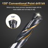 HARFINGTON 14mm Drill Bit 1/2" Reduced Shank 3-Flat 4341 High