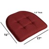 Sweet Home Collection Chair Cushion Memory Foam Pads Tufted Slip