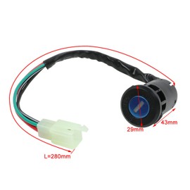 Hapifam Key Cylinder Main Key Ignition Key for Motorcycle, Replacement Parts, Replacement, Repair, Spare Key Included, Set of 2