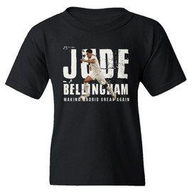 GamesDur Bellingham Soccer Star Making Madrid Great Again Youth Unisex T-Shirt (Black, Youth Medium)