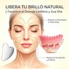 Guibell Set Cepillo Linfático y Gua Sha para Masaje Facial