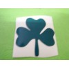 EMERALD GREEN SHAMROCK 1 3/4"  REFLECTIVE STICKER FIREFIGHTER DECAL