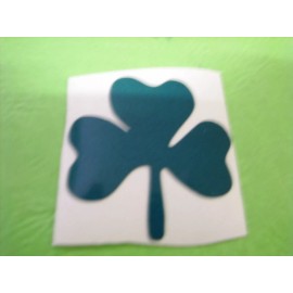 EMERALD GREEN SHAMROCK 1 3/4"  REFLECTIVE STICKER FIREFIGHTER DECAL