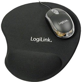 LogiLink ID0039 Optical Notebook Maus, USB, 800dpi, mit LED, & Mauspad mit Gel Wrist Rest, Set