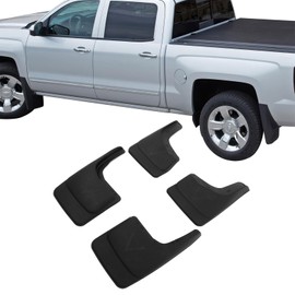 Mud Guards Compatible with 2004-2014 Ford F150, Front Rear Mud Flaps Splash Mud Guard Mudguard Mudflaps 4Pc Set Black Without Fender Flares by IKON MOTORSPORTS, 2005 2006 2007 2008 2009 2010 2011