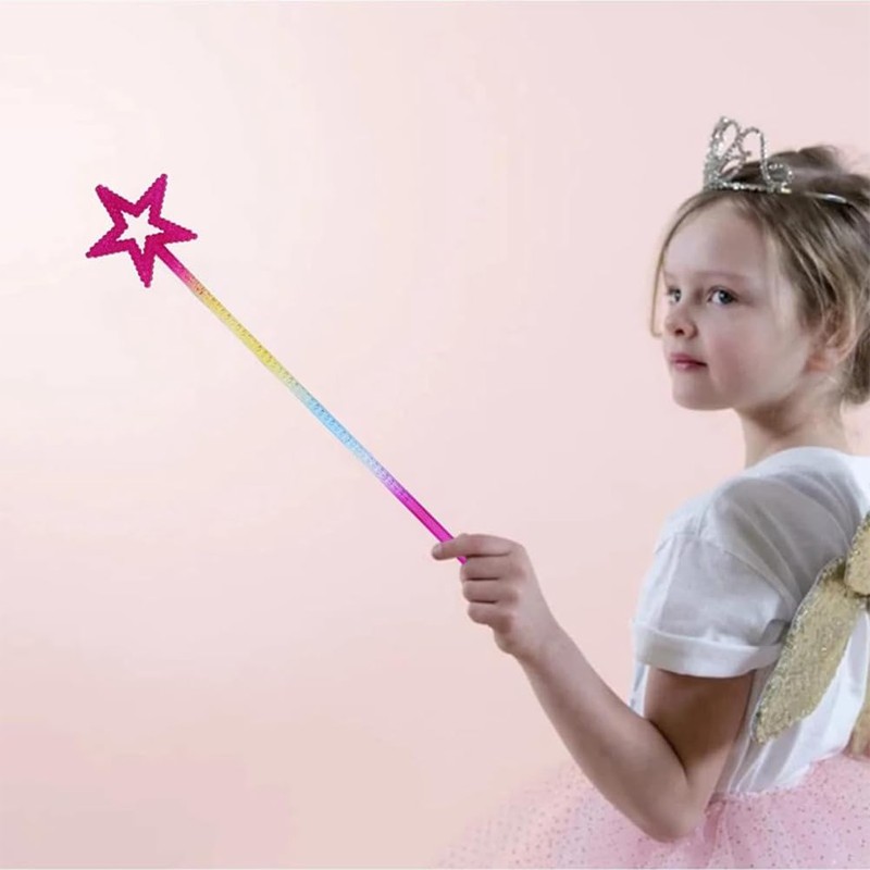 Fc'Noqgn Child Fairy Wand Magic Wand Star Glitter Wand Girls