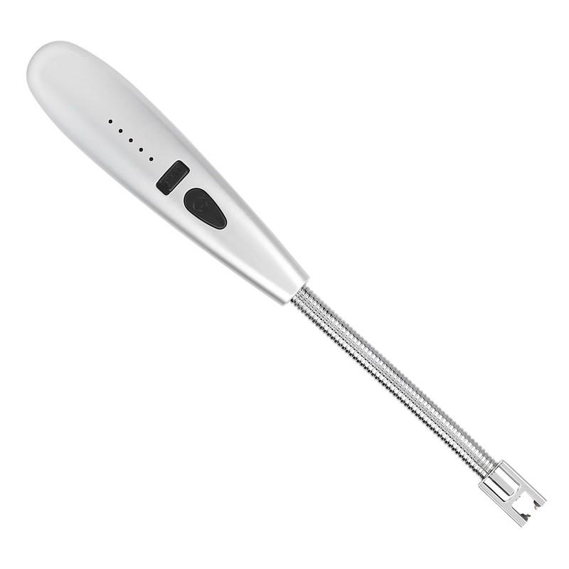 Power Display Pulse Lighter Metal Hose USB Charging Electric Lighter