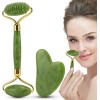Rodillo De Masaje Facial De Jade Gua Sha Rejuvenece Kit