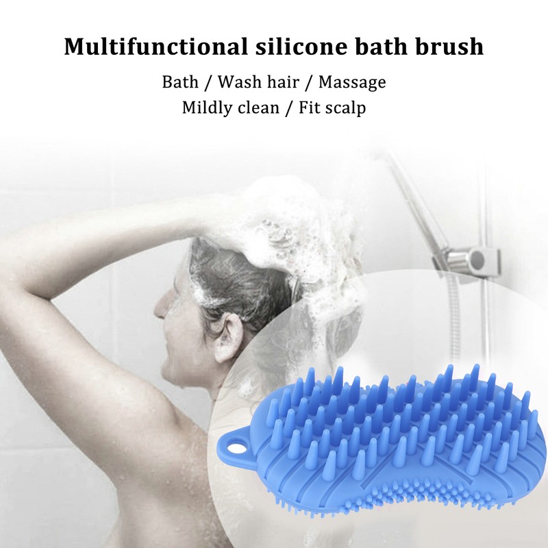 Silicone Bath Brush Men Women Soft Double Sided Exfoliating Massage