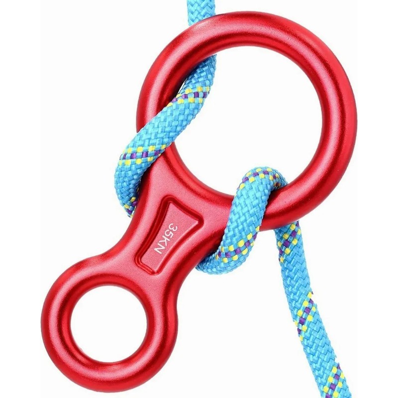 Rescue Figure 8 Descender 35KN Aluminum Alloy Climbing Belaying Device