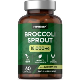 Broccoli Sprout Extract 18,000mg – High-Strength Activated Sulforaphane Supplement – 60 Vegan Capsules by Horbaach